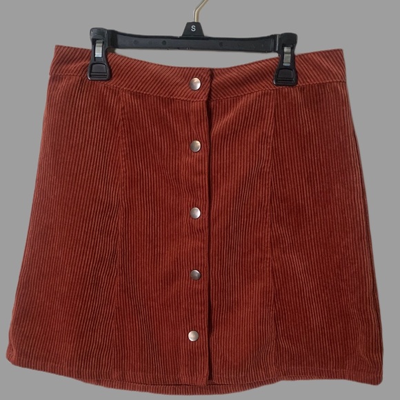 Becool Dresses & Skirts - Becool Burnt Orange Corduroy Skirt